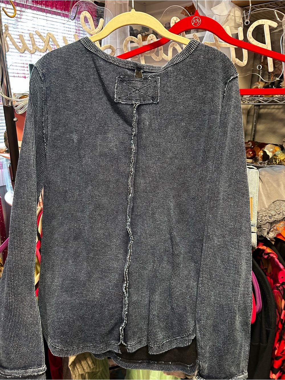 BellanBlue Charcoal Knit Crewneck Top